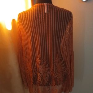 Kimono Peach Warm Lace Flowy Summer